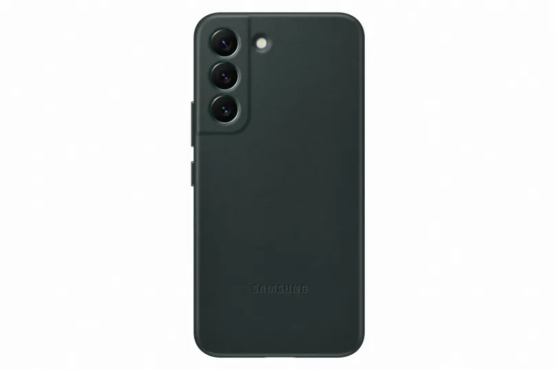 Kryt na mobil Samsung Galaxy S22 5G Kožený zadný kryt zelený