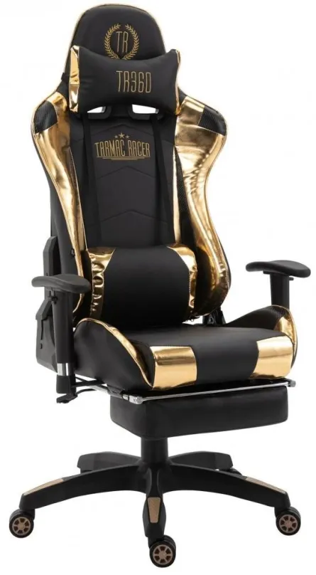 Herná stolička BHM GERMANY Turbo Lesk, čierno-zlatá