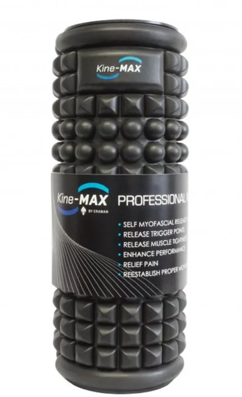 Masážne valec Kine-MAX Professional Massage Foam Roller - masážne Valec Čierny