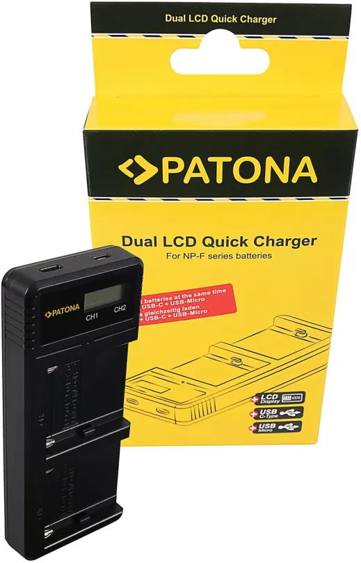 Nabíjačka akumulátorov Paton pre Foto Dual LCD Sony F550 / F750 / F970 - USB