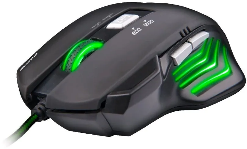 Herná myš C-TECH GM-01G Akanthou (zelené podsvietenie)