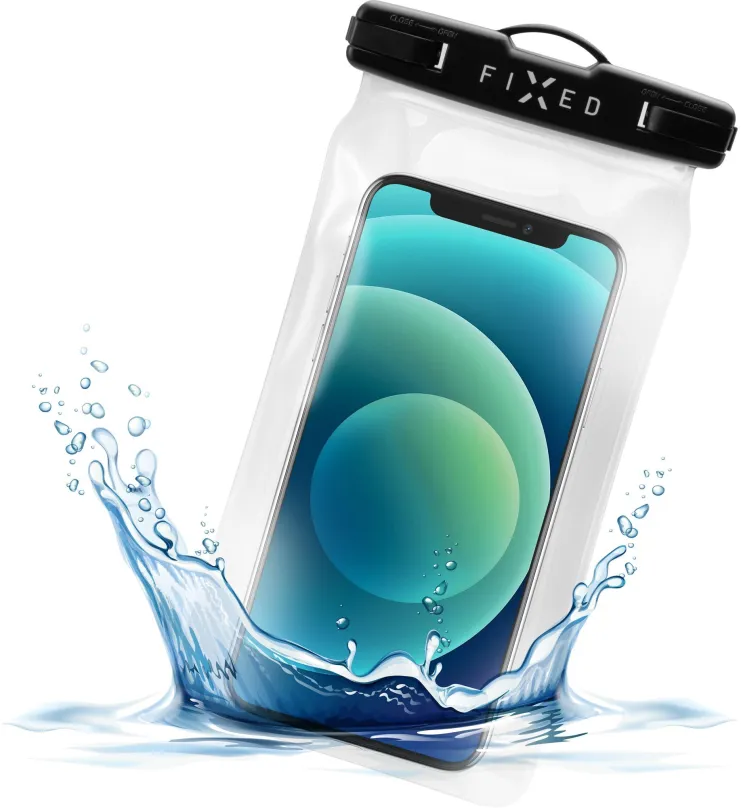 Puzdro na mobil FIXED Float s uzamykacím systémom a certifikáciou IPX8 čierna