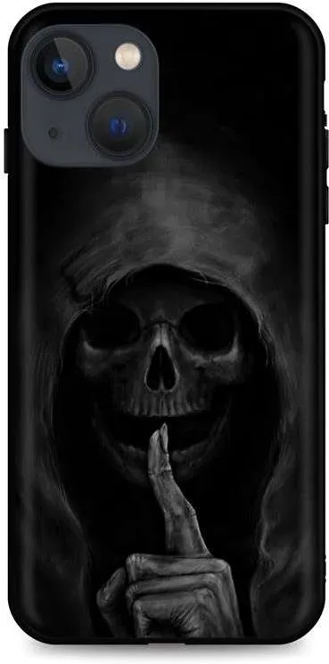 Kryt na mobil TopQ iPhone 13 mini silikón Dark Grim Reaper 65399