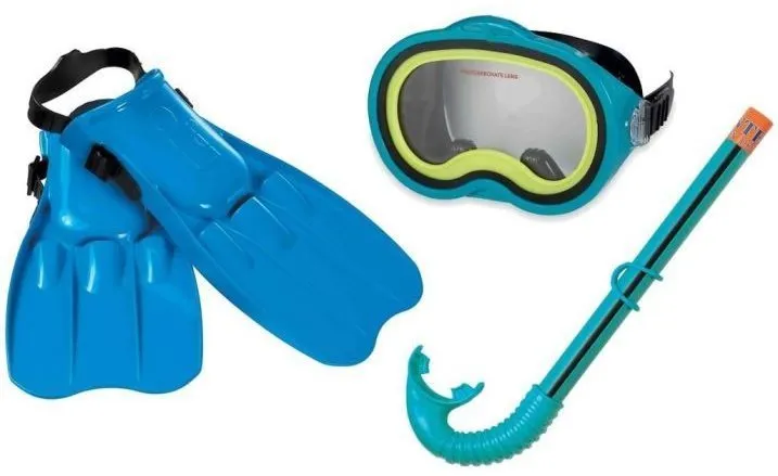 Potápačské okuliare Potápačská sada - okuliare + šnorchel + plutvy stredné