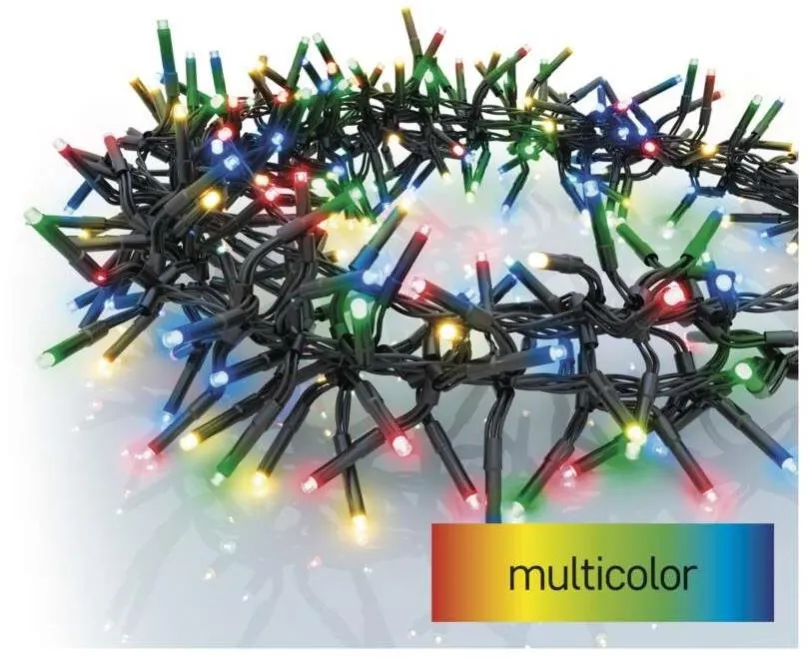 Svetelná reťaz EMOS LED vianočná reťaz - ježko, 7,2 m, vonkajšie aj vnútorné, multicolor, programy