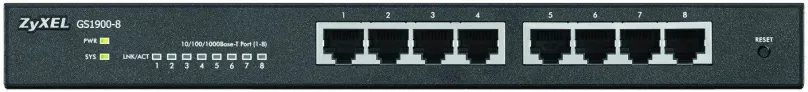Switch ZyXEL GS1900-8, 8 portový, 1 Gbit, QoS, spravovateľný, desktop