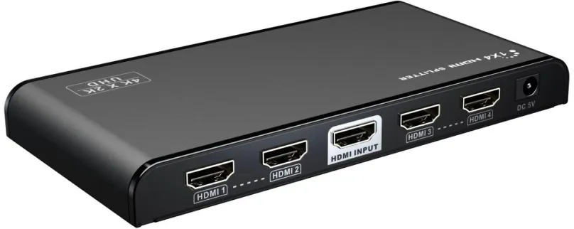 Rozbočovač PremiumCord HDMI 2.0 splitter 1-4 porty, so 4 výstupmi, female konektory: 5x HD