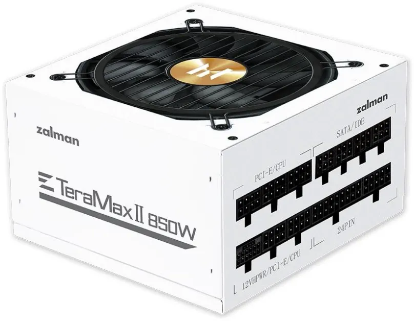 Počítačový zdroj Zalman TeraMax II 850 W White, 850 W, ATX, 80 PLUS Gold, účinnosť 90%, 4
