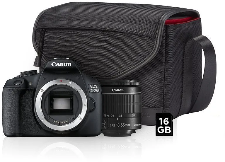 Digitálny fotoaparát Canon EOS 2000D + EF-S 18-55 mm f/3,5-5,6 DC III Value Up Kit