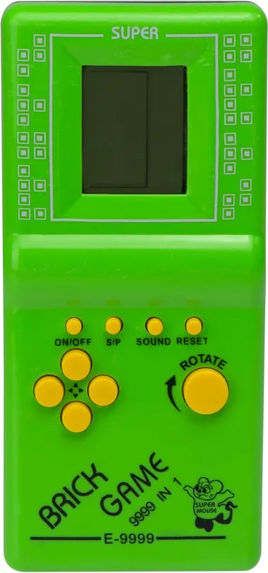 Herná konzola KIK Digitálna hra Brick Game Tetris, zelená
