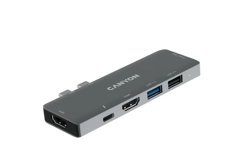 CANYON replikáitor portov DS-5B, 7v1, pre Apple Mackbook s Thunderbolt 3 (USB-C 100W)