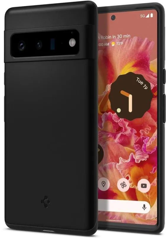 Kryt na mobil Spigen Thin Fit Black Pixel 6 Pro
