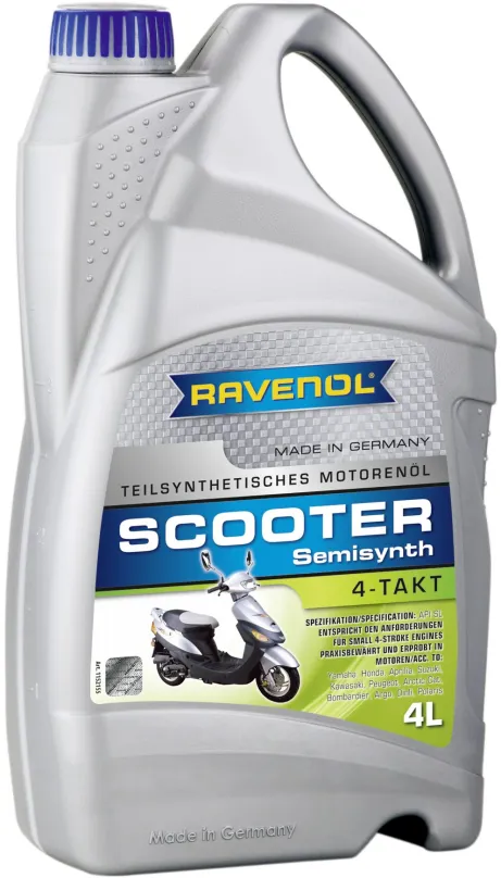 Motorový olej RAVENOL SCOOTER 4-Takt Teilsynth .; 4 L
