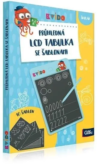 Digitálny zápisník Kvído - Priehľadná LCD tabuľka so šablónami