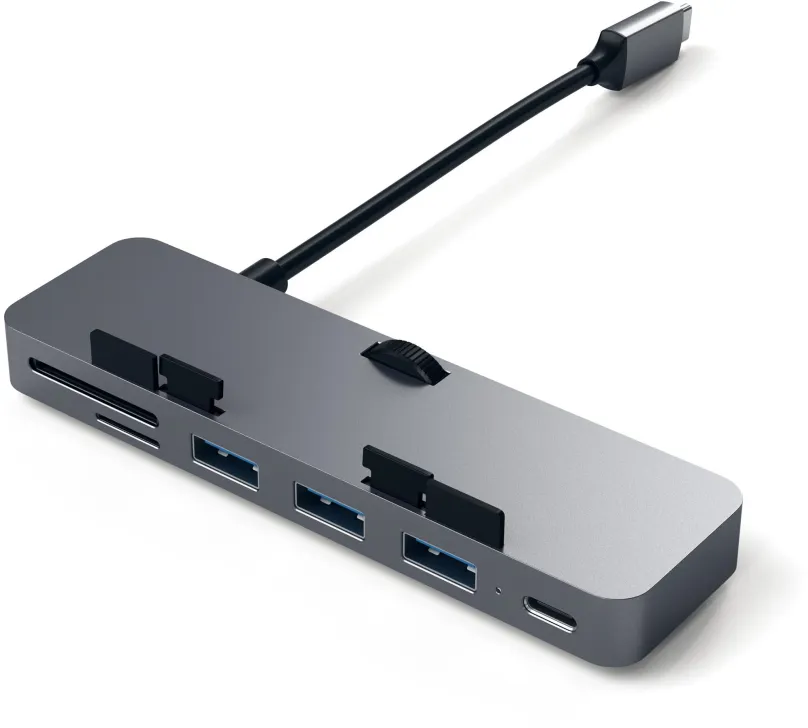 Replikátor portov Satechi Aluminum Type-C CLAMP PRO Hub (3x USB 3.0, MicroSD) - Space Gray