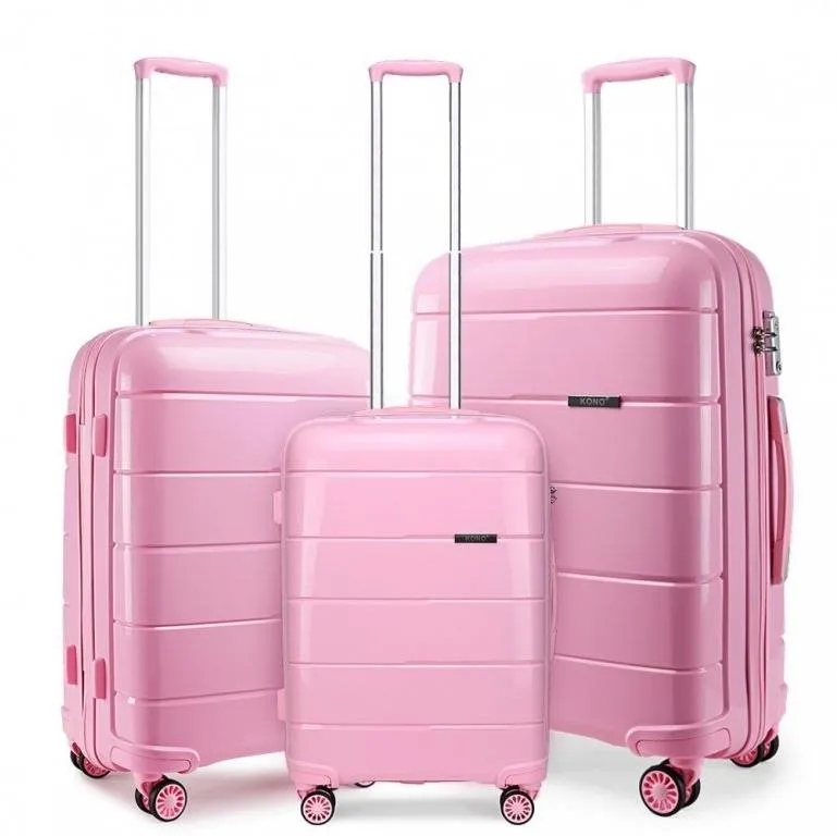 Sada kufrov Kono Sada 3 cestovných kufrov 1997 Ružová SML