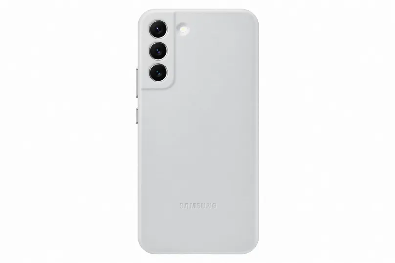 Kryt na mobil Samsung Galaxy S22+ 5G Kožený zadný kryt svetlo šedý