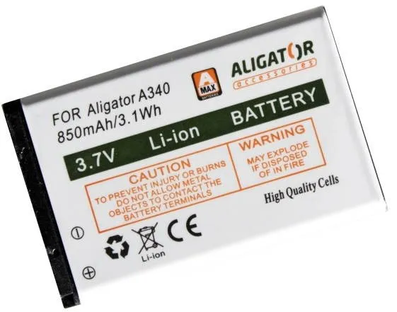 Batéria pre mobilný telefón ALIGATOR A340 / A310 / A311 / A320 / V600, Li-Ion, originálny