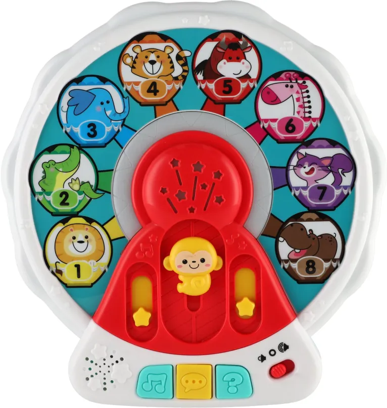 Interaktívna hračka Teddies Edukačné koleso so zvieratkami EN hovoriaci