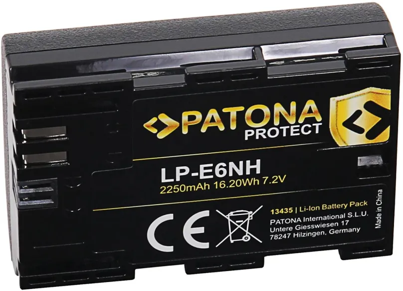 Batéria pre fotoaparát PATONA pre Canon LP-E6NH 2250mAh Li-Ion Protect EOS R5/R6