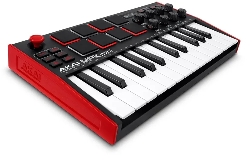 MIDI klávesy AKAI MPK mini MK3, 25 kláves, s dynamikou, lesklý povrch klávesov, USB MIDI,