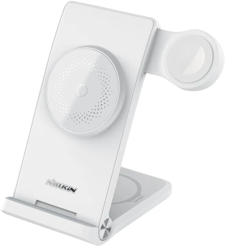 Nabíjací stojan Nillkin PowerTrio 3v1 Bezdrôtová Nabíjačka MagSafe pre Apple Watch White (MFI)