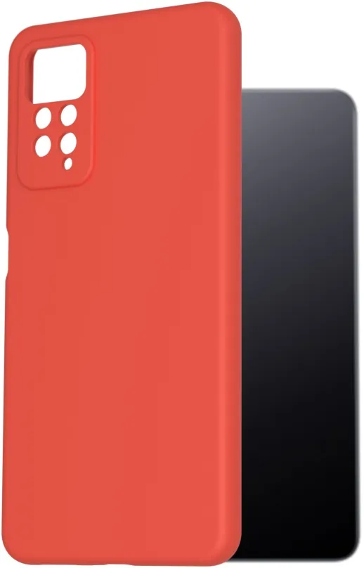 Kryt na mobil AlzaGuard Premium Liquid Silicone Case pre Xiaomi Redmi Note 11 Pre červené
