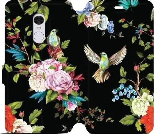 Kryt na mobil Flipové púzdro na mobil Xiaomi Redmi Note 4 Global - VD09S Vtáčiky a kvety