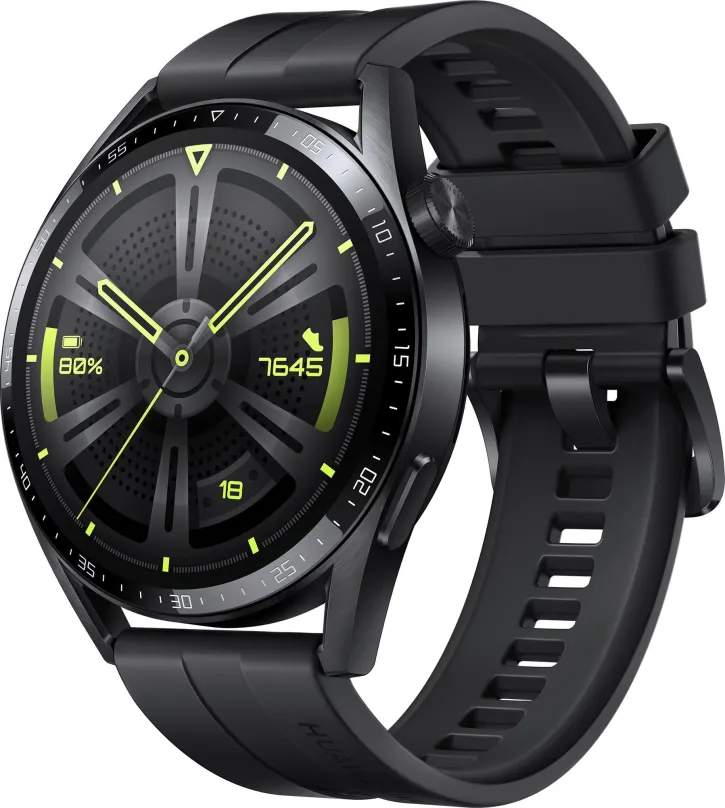 Chytré hodinky Huawei Watch GT 3 46 mm Active Black, pánske, s ovládaním v slovenčine, AMO
