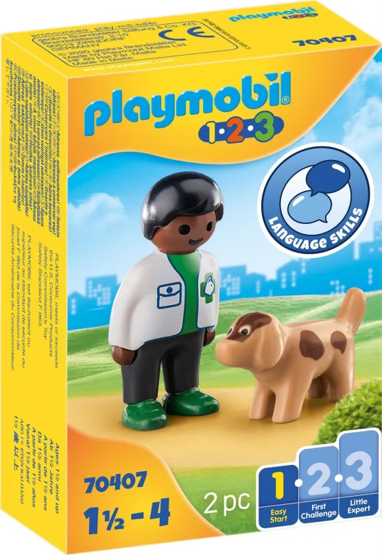 Figúrky Playmobil Zverolekár so psom