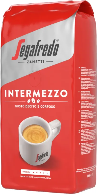 Káva Segafredo Intermezzo, zrnková, 1000g, zrnková, zmes kávových odrôd, pôvod Brazília,
