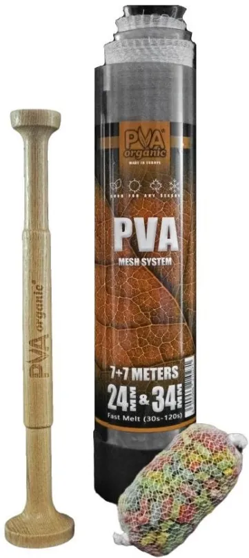 PVA Organic PVA pančuchy na tubuse s dreveným stláčačom 7+7m 24+34mm