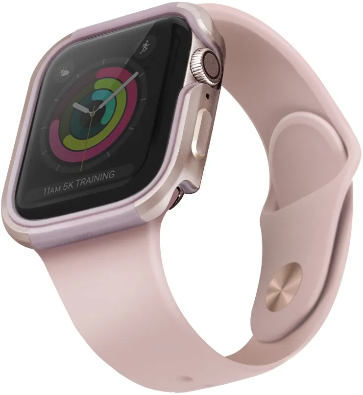 Ochranný kryt na hodinky Uniq Valencia pre Apple Watch 44mm Blush Gold ružový