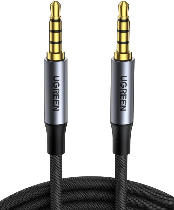 Audio kábel UGREEN 3.5mm 4-Pole M/M Audio Cable Alu Case 2m