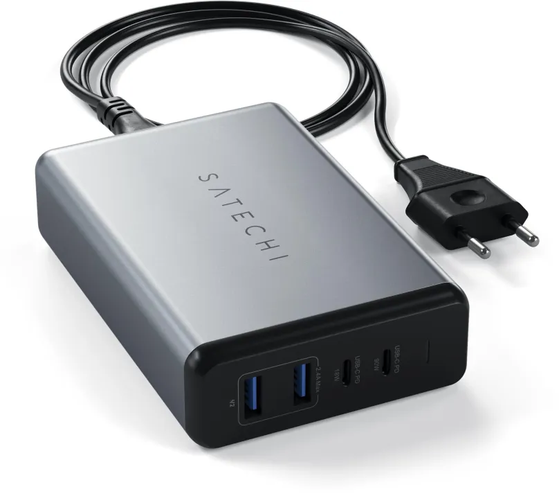 Nabíjačka do siete Satechi 108W Type-C MultiPort Travel Charger Space Grey