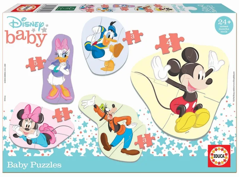 Puzzle Educa Baby puzzle Mickey a priatelia 5v1 (3-5 dielikov)