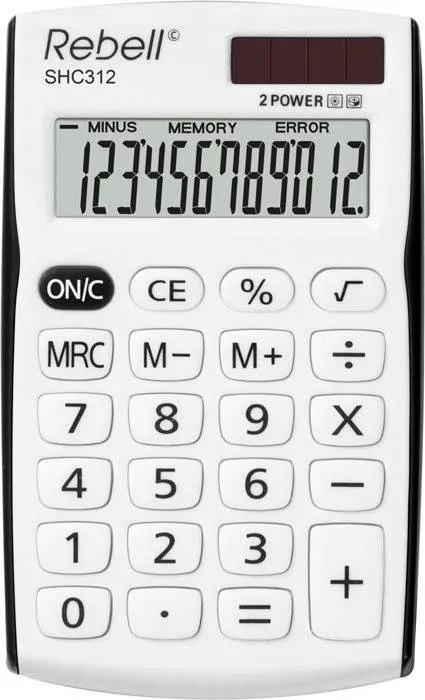 Kalkulačka REBELL SHC 312 bielo / čierna