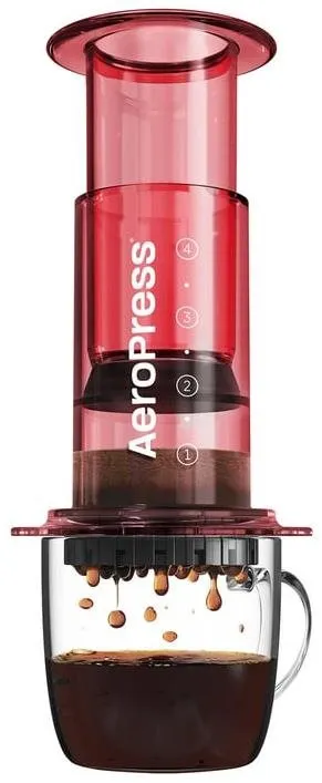 Ručný kávovar Aeropress Clear Red