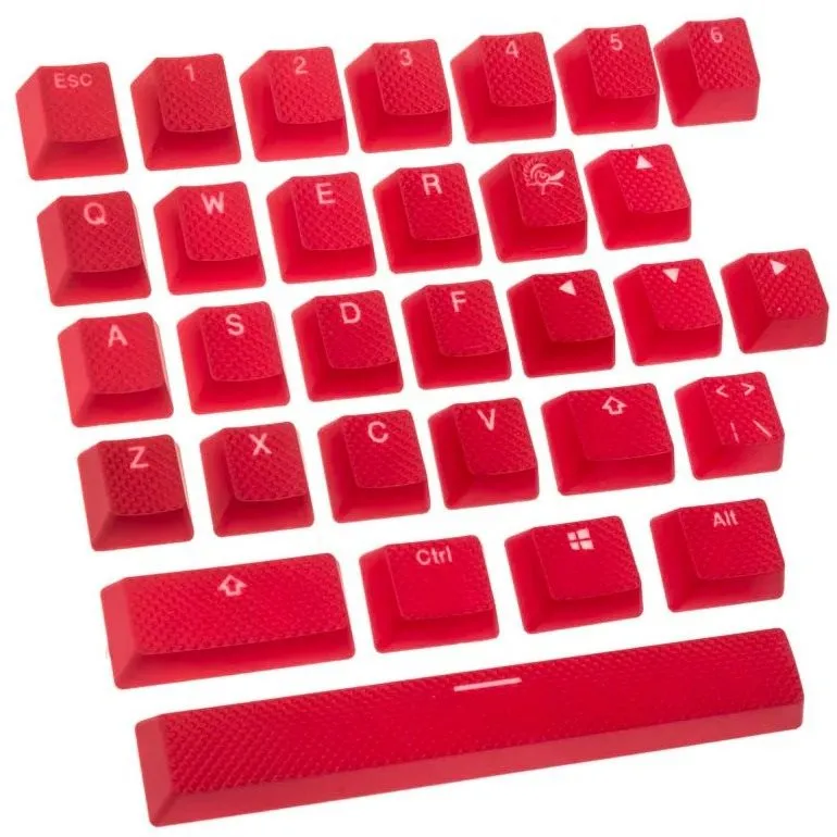 Náhradné klávesy Ducky Rubber Keycap Set, 31 kláves, Double-Shot Backlight - červená