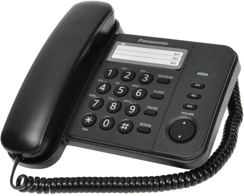 Telefón pre pevnú linku Panasonic KX-TS520FXB Black
