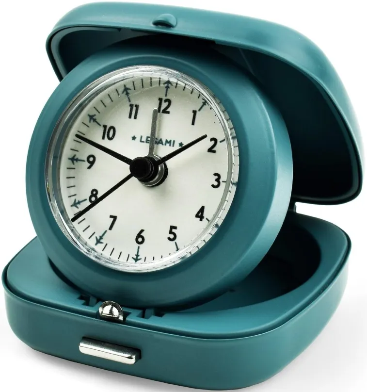 Budík Legami Analóg Travel Alarm Clock Petrol Blue