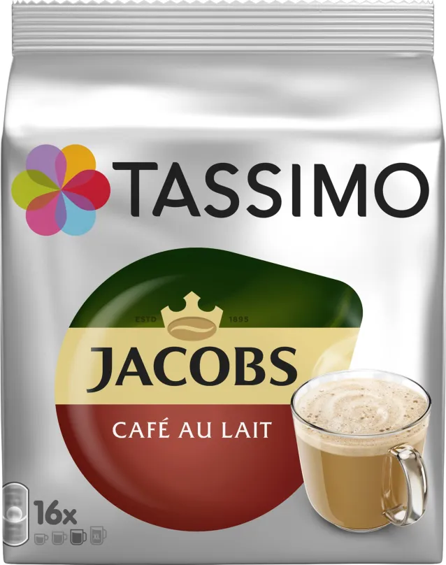 Kávové kapsule TASSIMO kapsule Jacobs Cafe Au Lait 16 nápojov