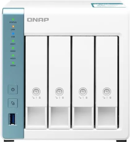 NAS QNAP TS-431K, 4x, 1 GB DDR3 (max. 1 GB), 3 x USB 3.2 Gen 1 (USB 3.0), 2 x LAN, deskto