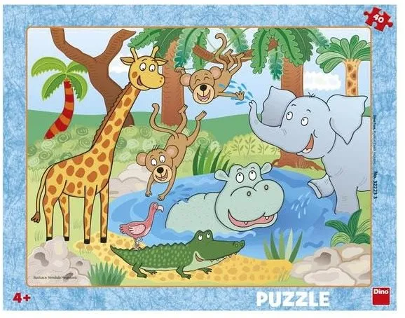 Puzzle Dino Zvieratká v zoo 40 doskové puzzle