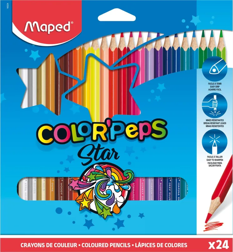 Pastelky MAPED Color Peps 24 farieb trojhranné