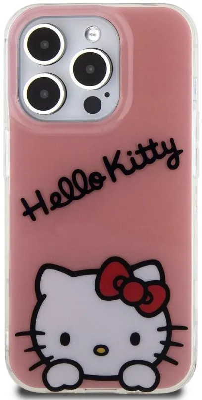 Kryt na mobil Hello Kitty IML Daydreaming Logo Zadný Kryt pre iPhone 15 Pro Pink