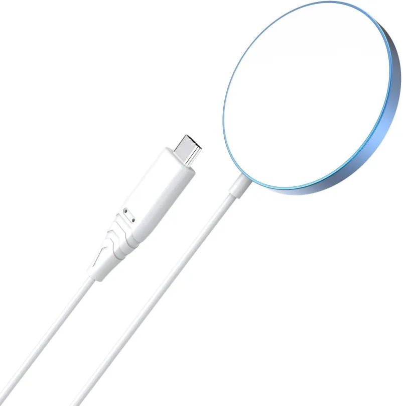 MagSafe bezdrôtová nabíjačka ChoeTech 15W Removable Wireless MagSafe Charger for iPhone12/13/14, blue