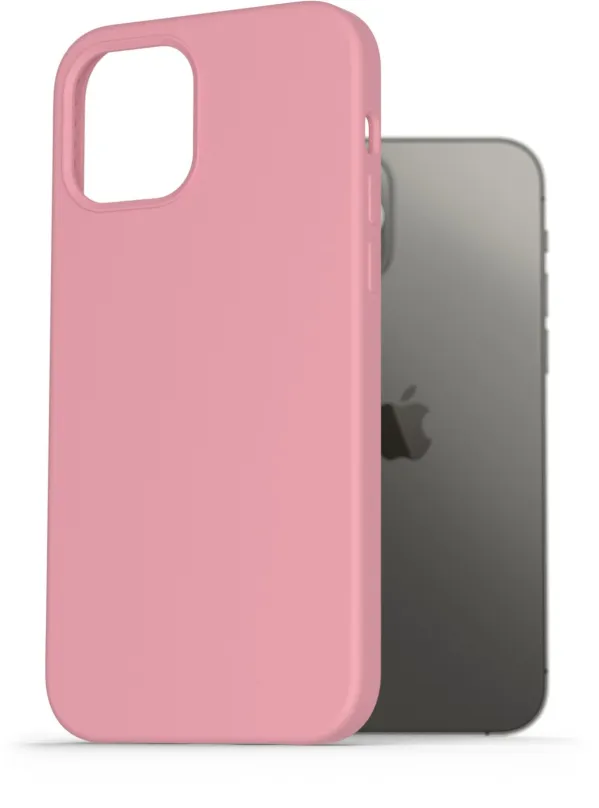 Kryt na mobil AlzaGuard Premium Liquid Silicone Case pre iPhone 12/12 Pre ružové