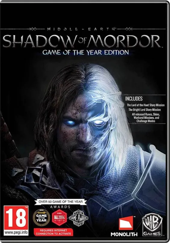 Hra na PC Middle-earth: Shadow of Mordor Game of the Year Edition, elektronická licencia,