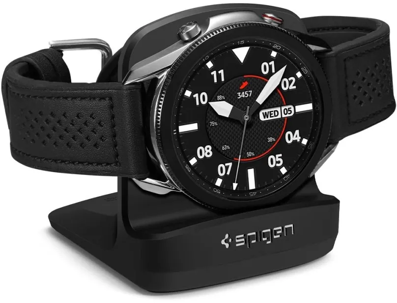 Stojan na hodinky Spigen S352 Night Stand Black Galaxy Watch 3/4, 4 Classic, Watch Active 1/2